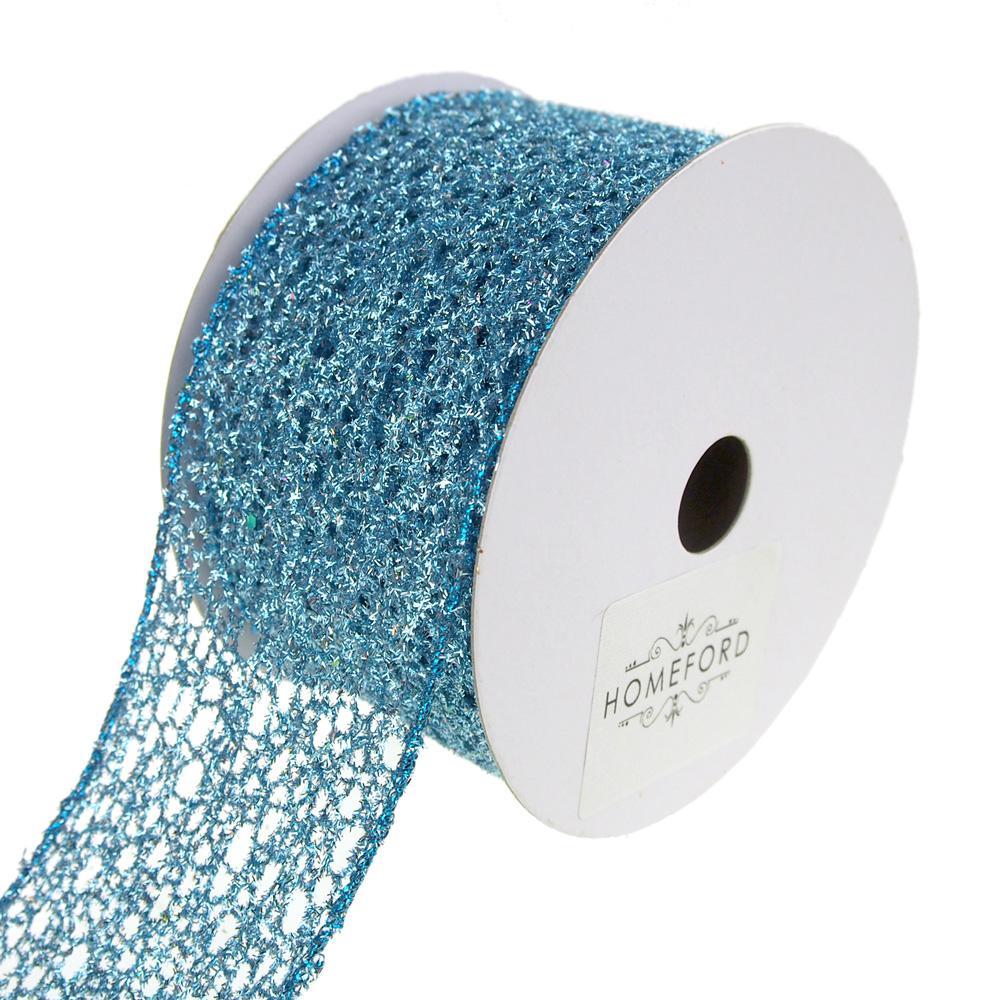 Open Weave Metallic Glitter Tinsel Mesh Christmas Ribbon, 10 Yards - Image 7