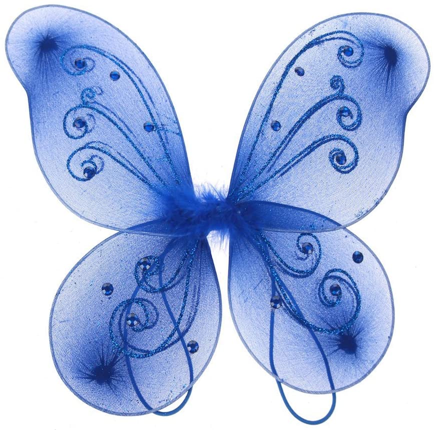 Organza Butterfly Fairy Wings w/ Rhinestone Glitters - Image 14