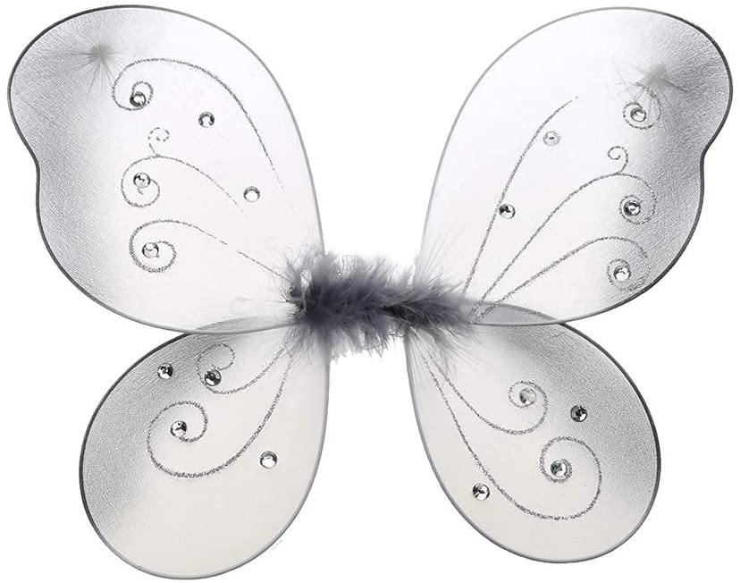Organza Butterfly Fairy Wings w/ Rhinestone Glitters - Image 4