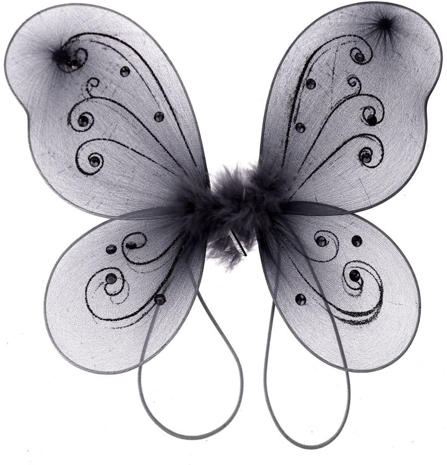 Organza Butterfly Fairy Wings w/ Rhinestone Glitters - Image 6