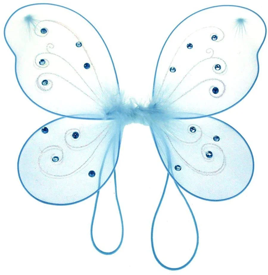 Organza Butterfly Fairy Wings w/ Rhinestone Glitters - Image 7