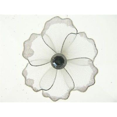 Organza Glitter Nylon, Mini Flower, 2-inch, 12-Piece - Image 15