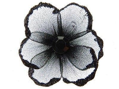 Organza Glitter Nylon, Mini Flower, 2-inch, 12-Piece - Image 4