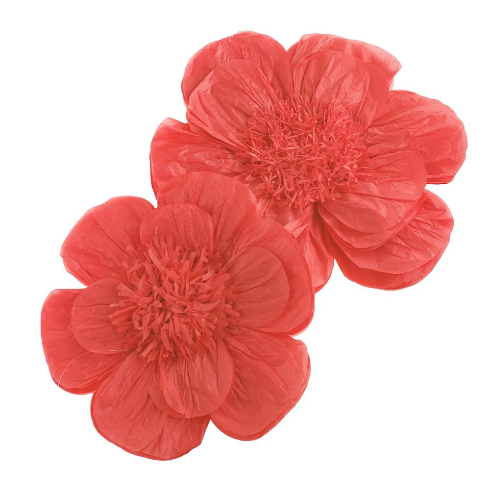 Paper Scalloped Magnolia Wall Flower, Assorted Sizes, 2-Piece - Image 12