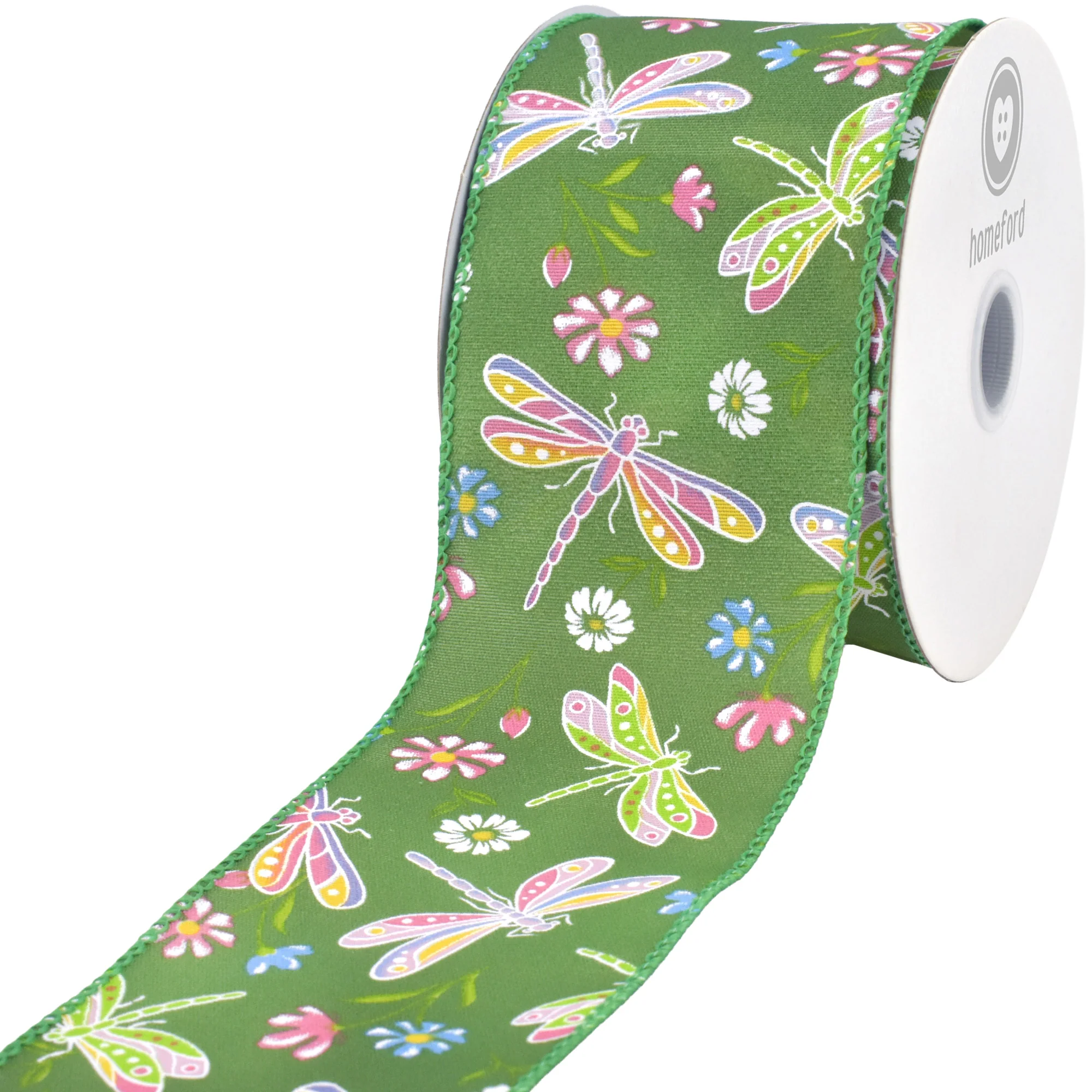 Pastel Spring Dragonflies Wired Ribbon, 10-yard - Image 6