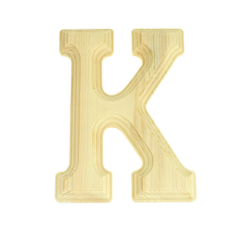 Pine Wood Beveled Wooden Letters and Numbers, 5-13/16-inch, Natural - Image 11
