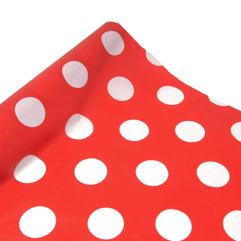 Polka Dot Plastic Table Roll Uncut, 40-Inch x 100-Inch - Image 4