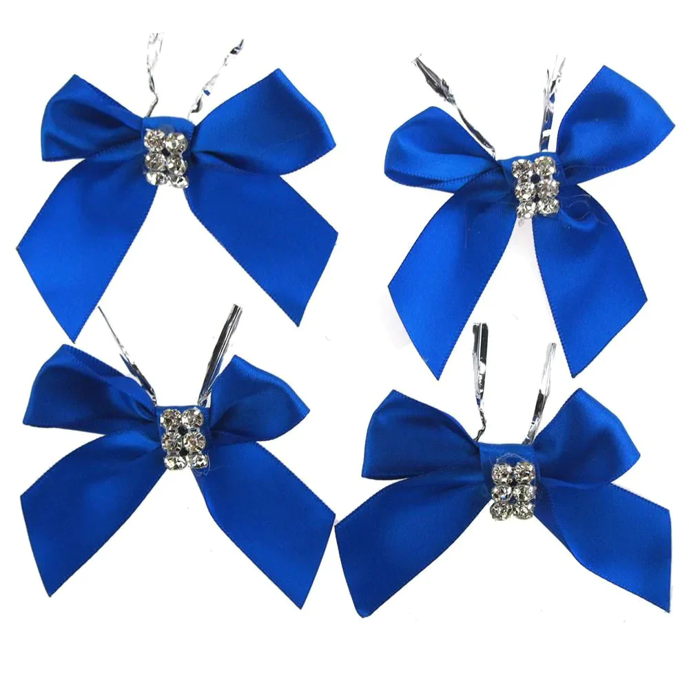 Pre-Tied Satin Bows with Rhinestone, 3-Inch, 4-Piece - Image 12