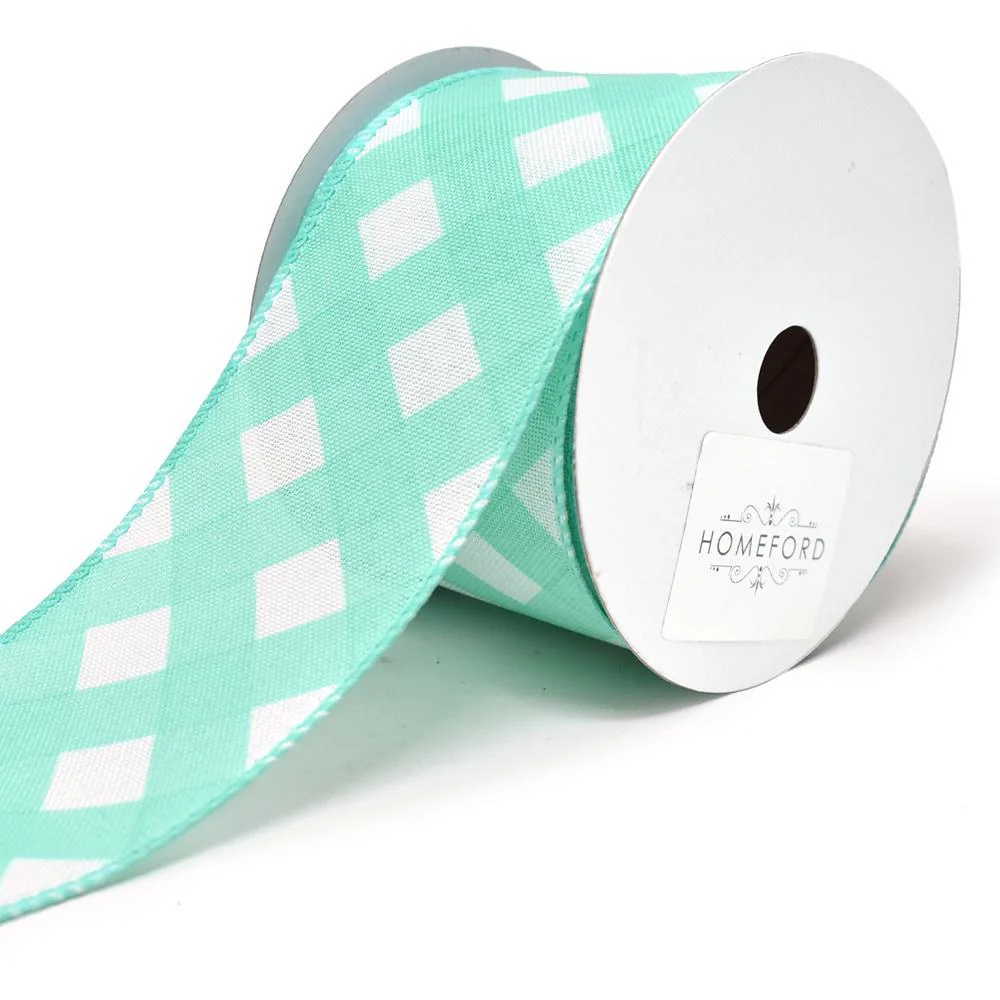 Premium Lattice Basket Weave Wired Ribbon, 2-1/2-Inch, 10-Yard - Image 2