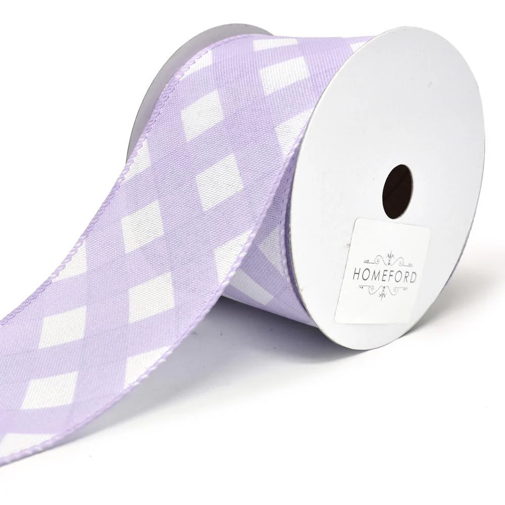 Premium Lattice Basket Weave Wired Ribbon, 2-1/2-Inch, 10-Yard - Image 4