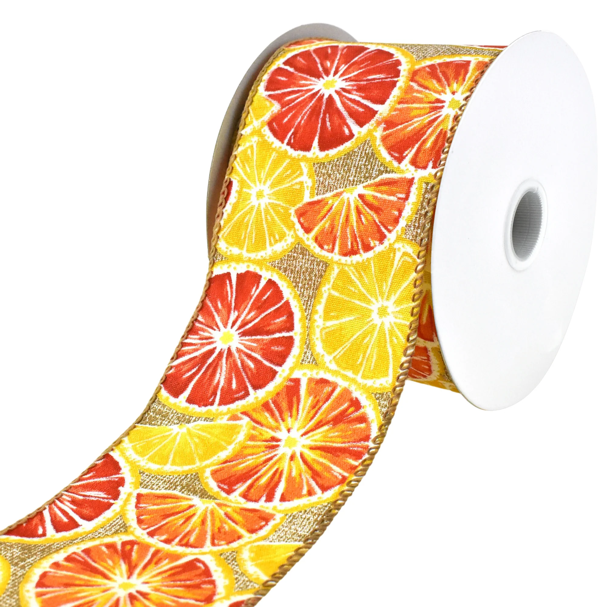 Printed Lemon Citrus Wired Ribbon, 10-yard - Image 5