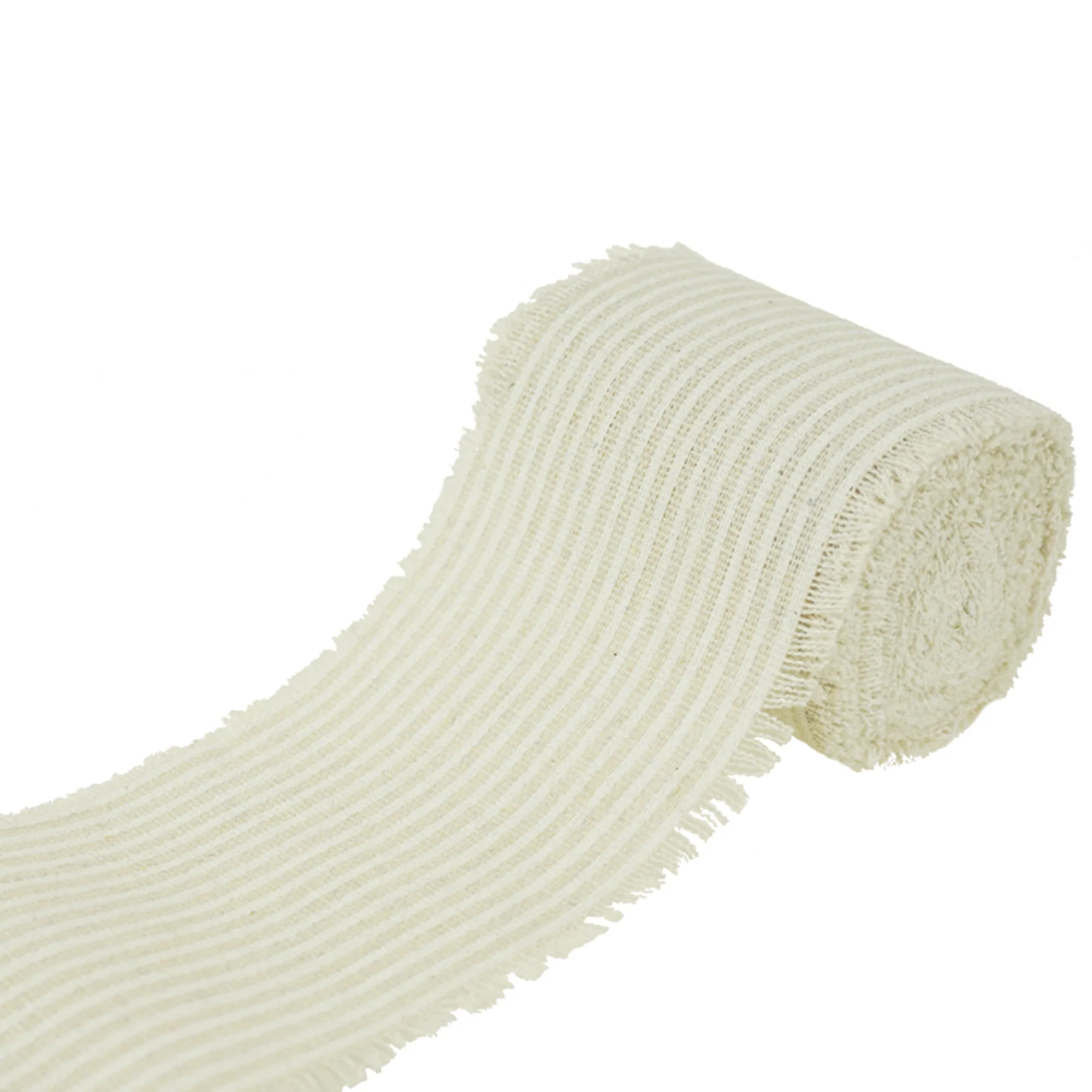 Printed Stripes Fringy Linen Ribbon, 3-Inch, 5-Yard - Image 3