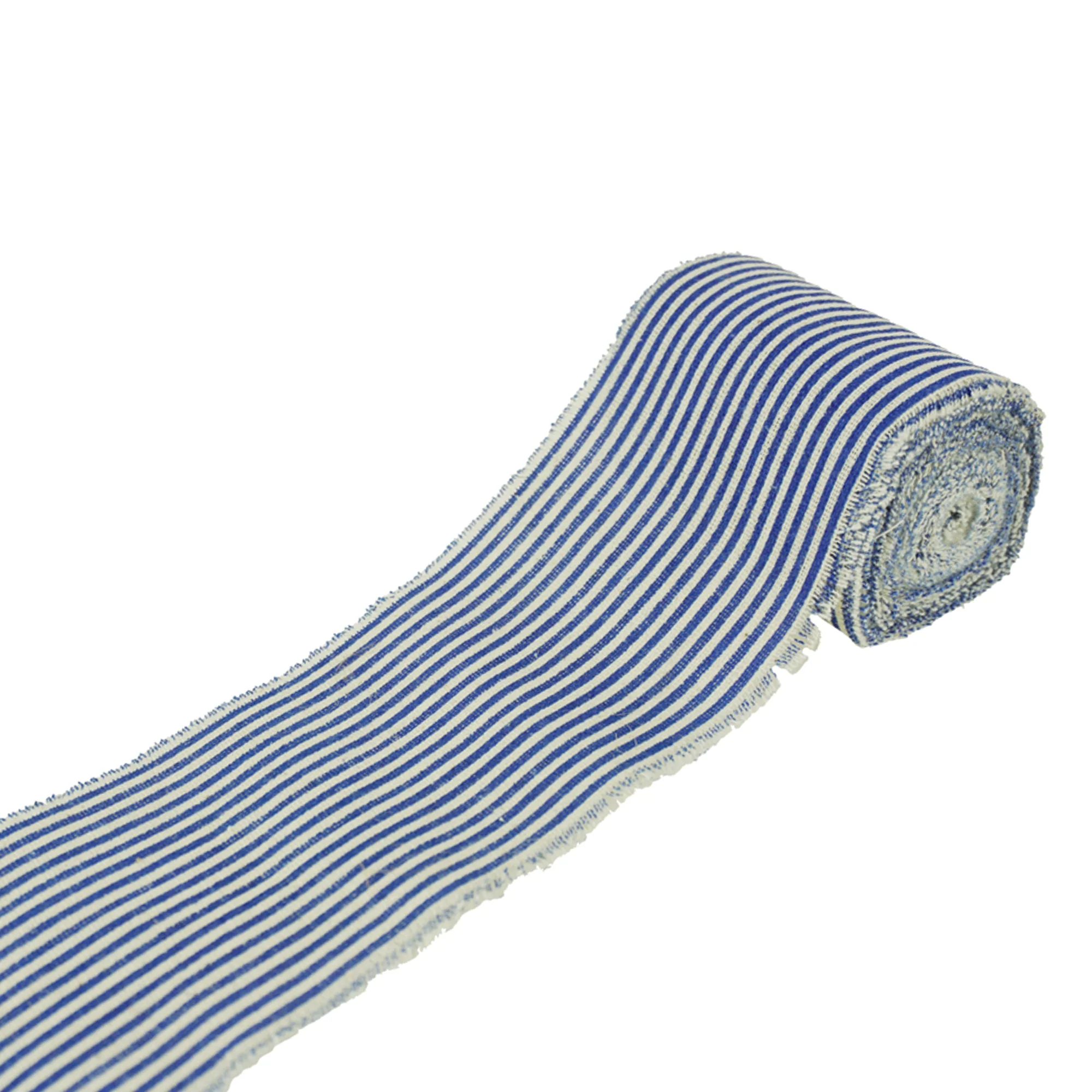 Printed Stripes Fringy Linen Ribbon, 3-Inch, 5-Yard - Image 5