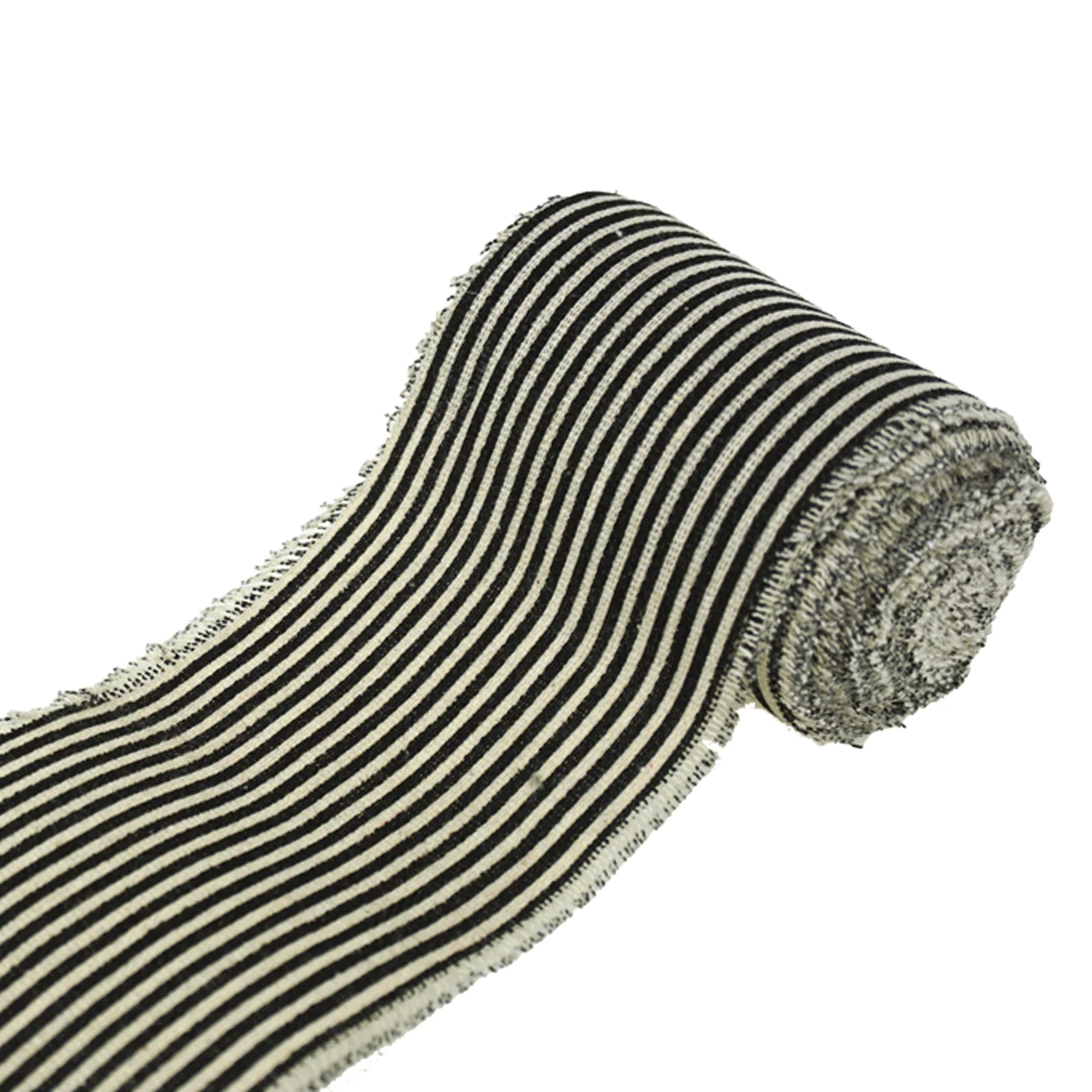 Printed Stripes Fringy Linen Ribbon, 3-Inch, 5-Yard - Image 6