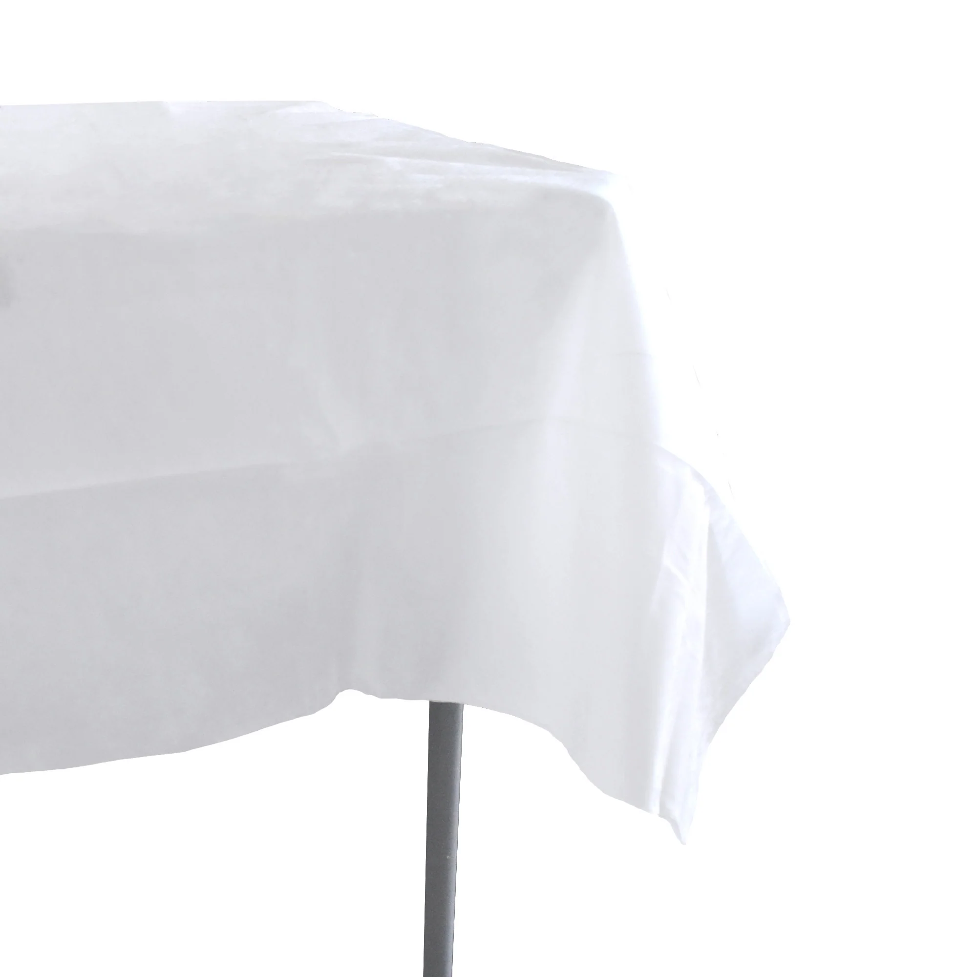 Rectangle Woven Table Cloth, 110-Inch x 56-Inch - White - Image 2