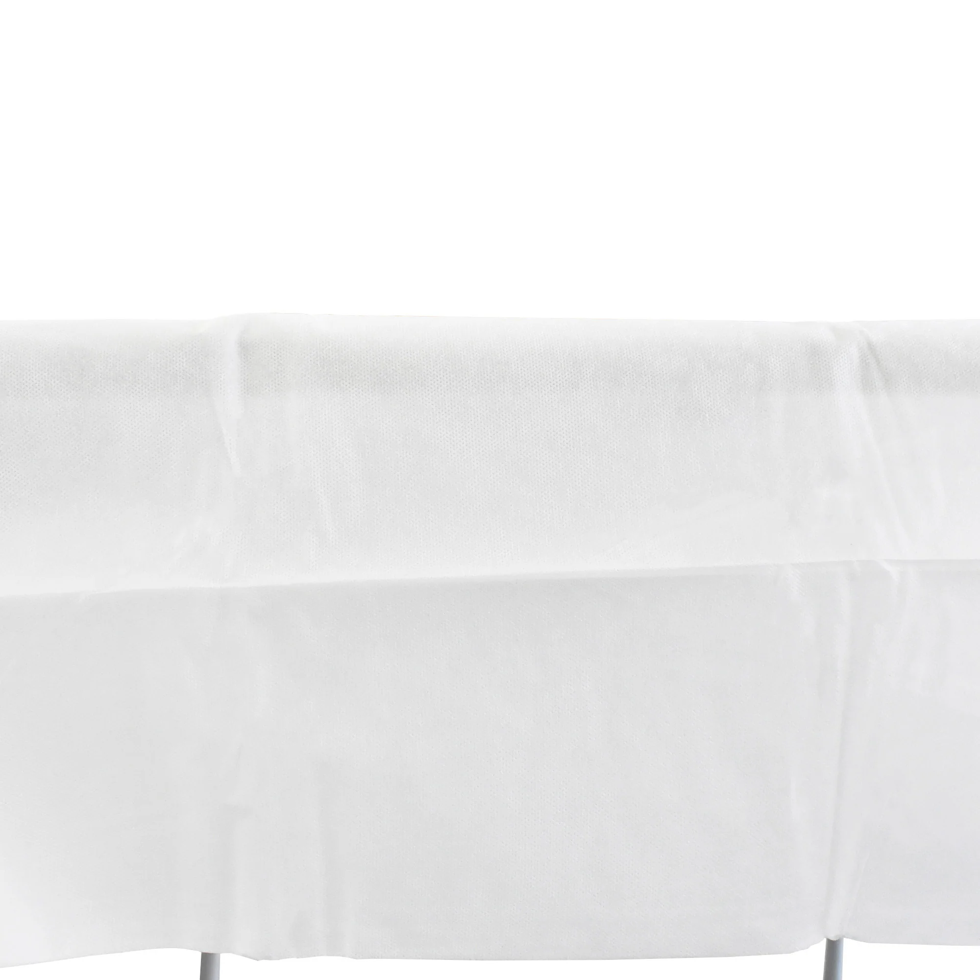 Rectangle Woven Table Cloth, 110-Inch x 56-Inch - White - Image 3