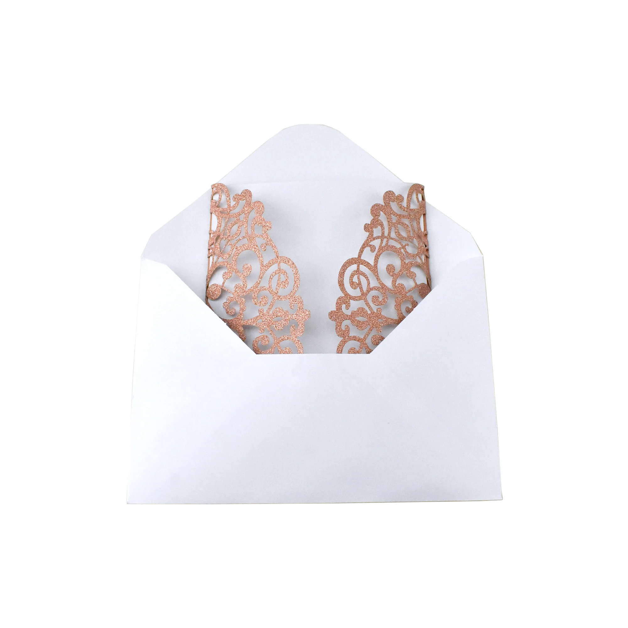 Rectangular Glitter Laser Cut Blank Invitations, 7-Inch, 8-Count - Image 11