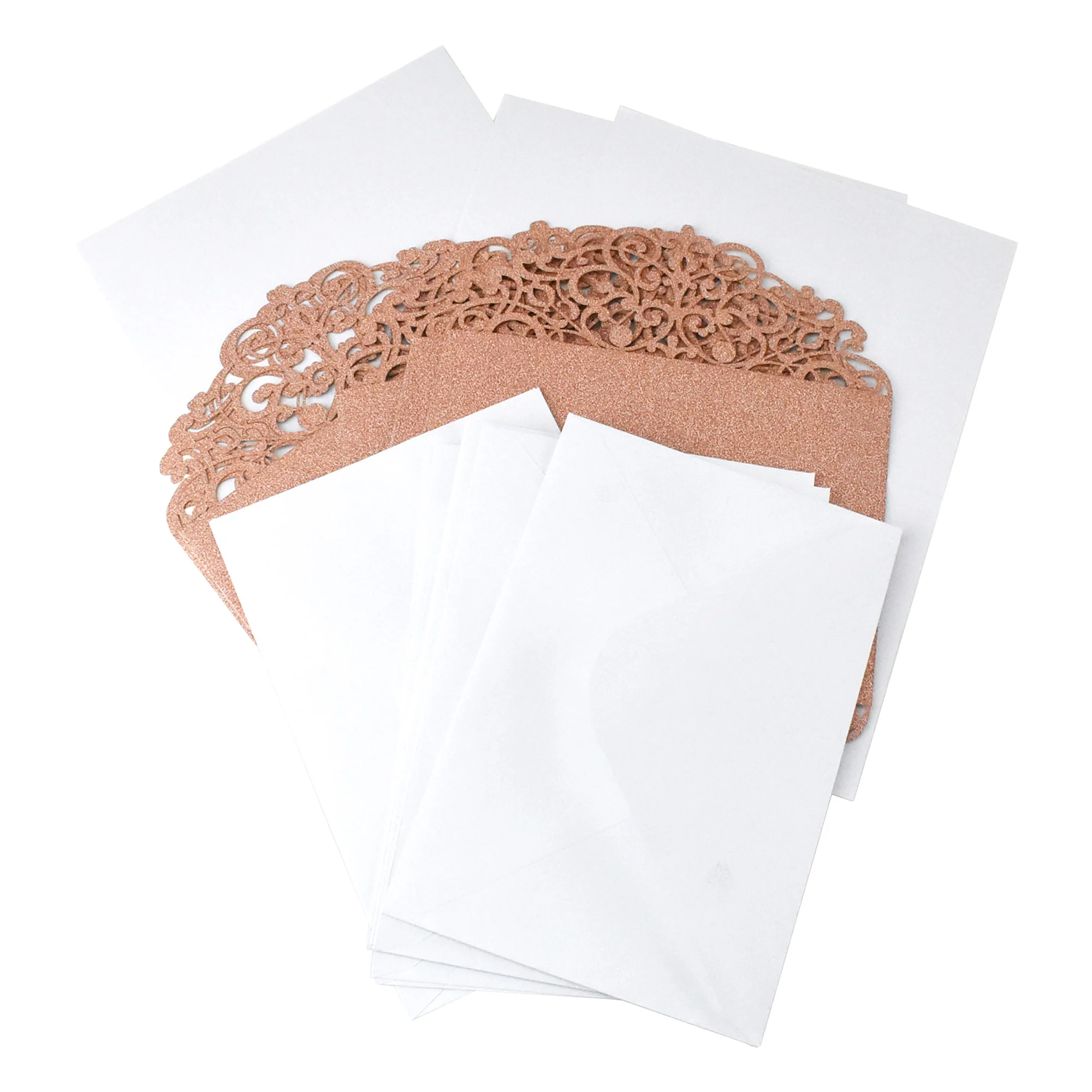 Rectangular Glitter Laser Cut Blank Invitations, 7-Inch, 8-Count - Image 13