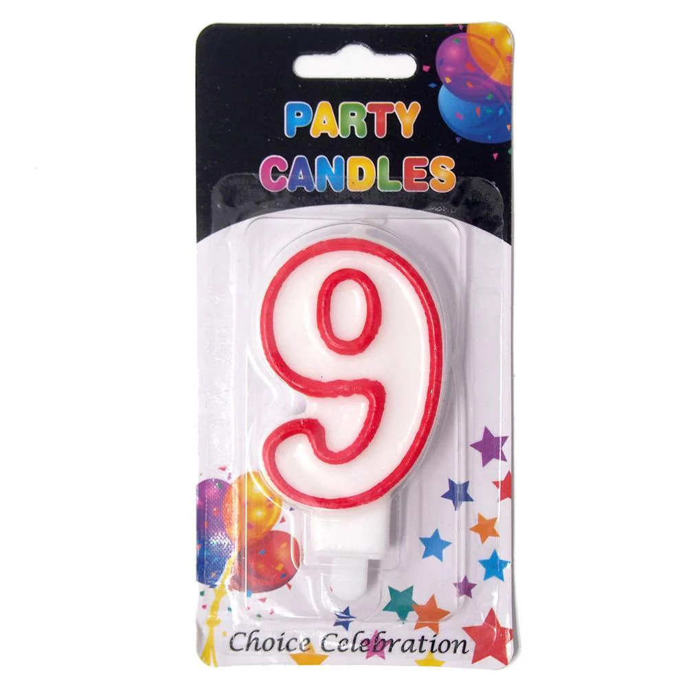 Number Birthday Candle, White/Red, 2-1/2-Inch - Image 10