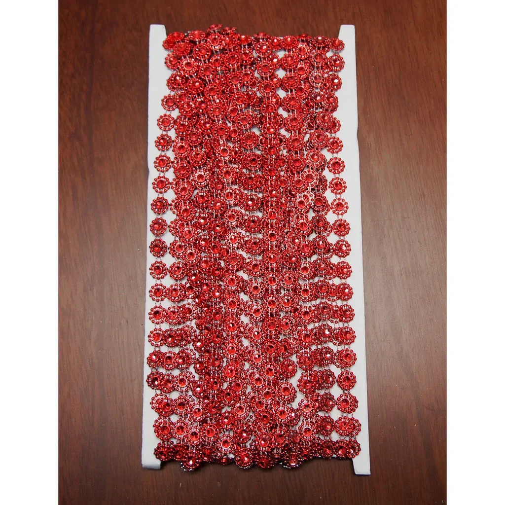 Daisy Flower Rhinestone Trim Strand, 9mm, 10 Yards - Image 6
