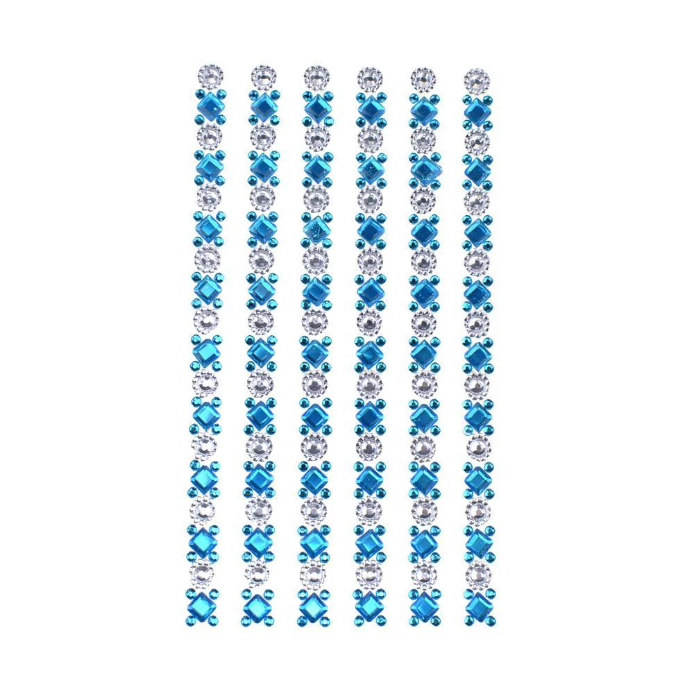 Rhinestone Embellishments Stickers, 6-Inch, 5-Strips - Image 8