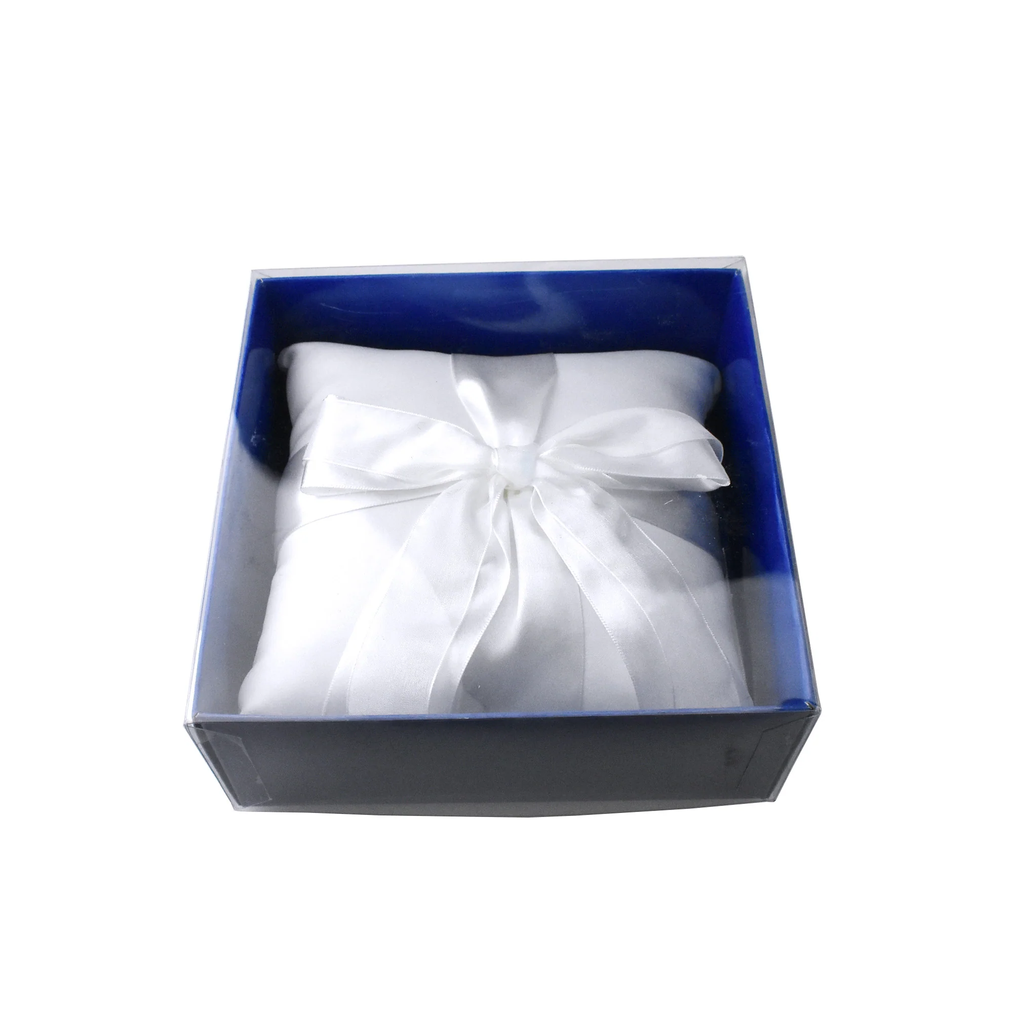 Ring Bearer Ribbon Lace Wedding Pillow, 6-Inch - Image 4