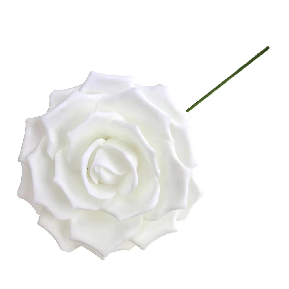 Rose Foam Flower with Stem, 9-Inch - Image 10
