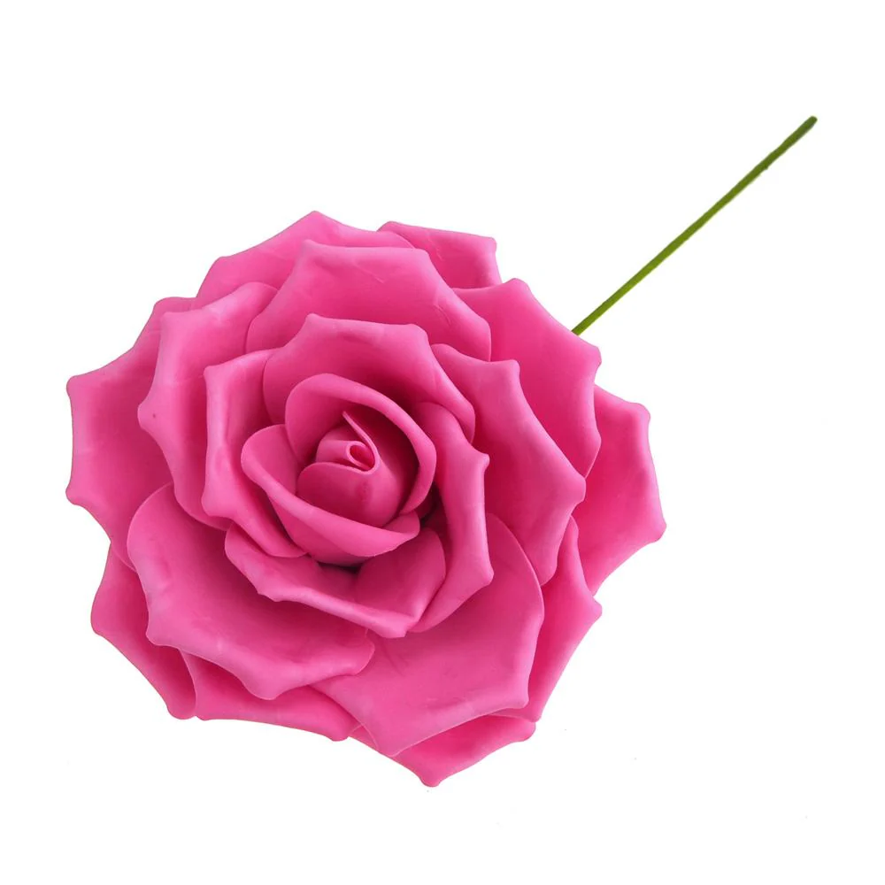 Rose Foam Flower with Stem, 9-Inch - Image 4