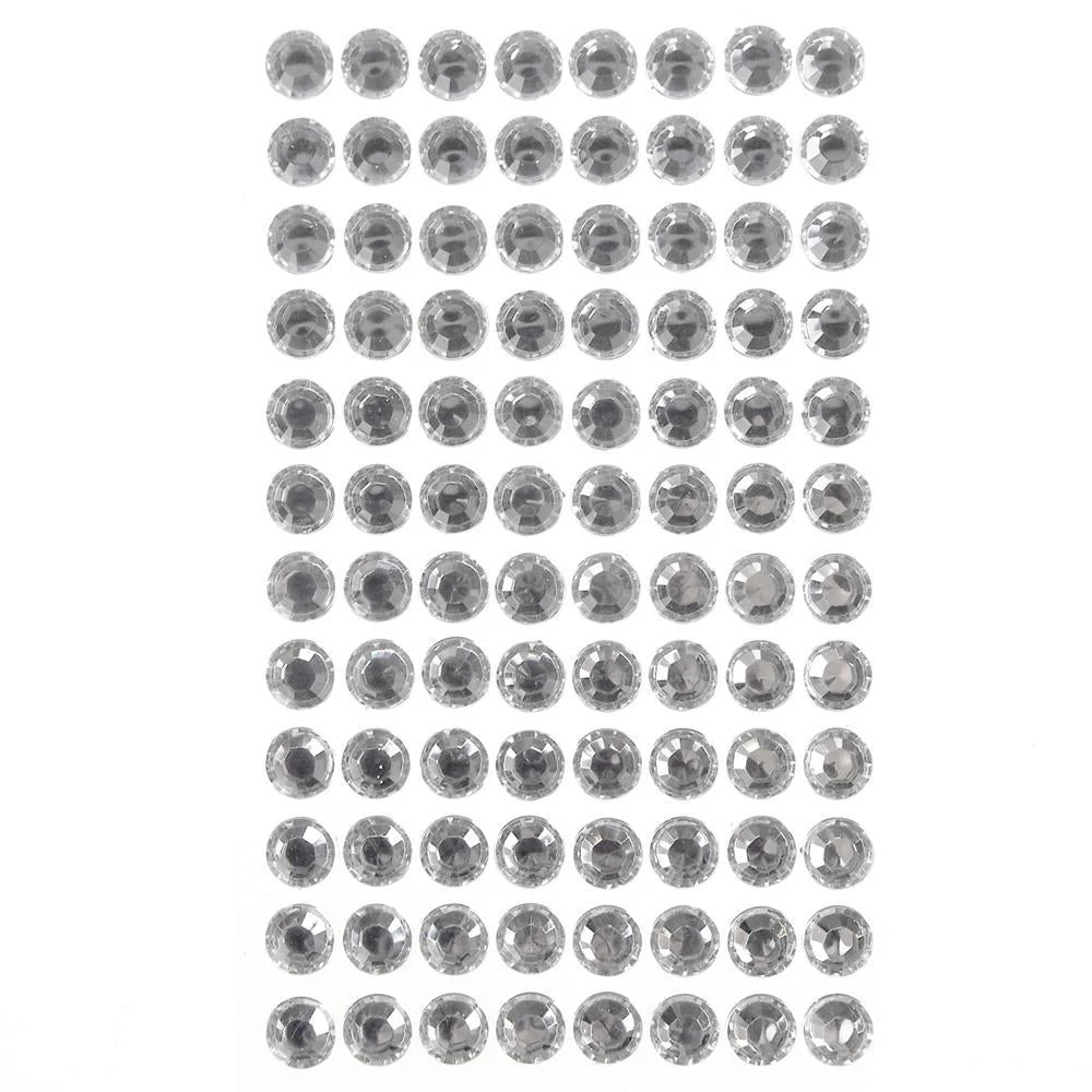 Round Adhesive Diamond Gem Stickers, 10mm - Image 2