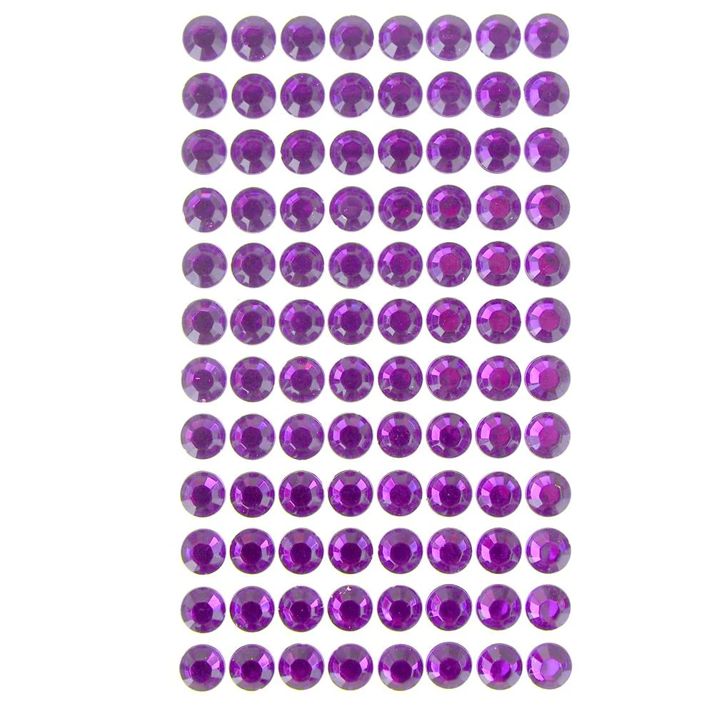 Round Adhesive Diamond Gem Stickers, 10mm - Image 3