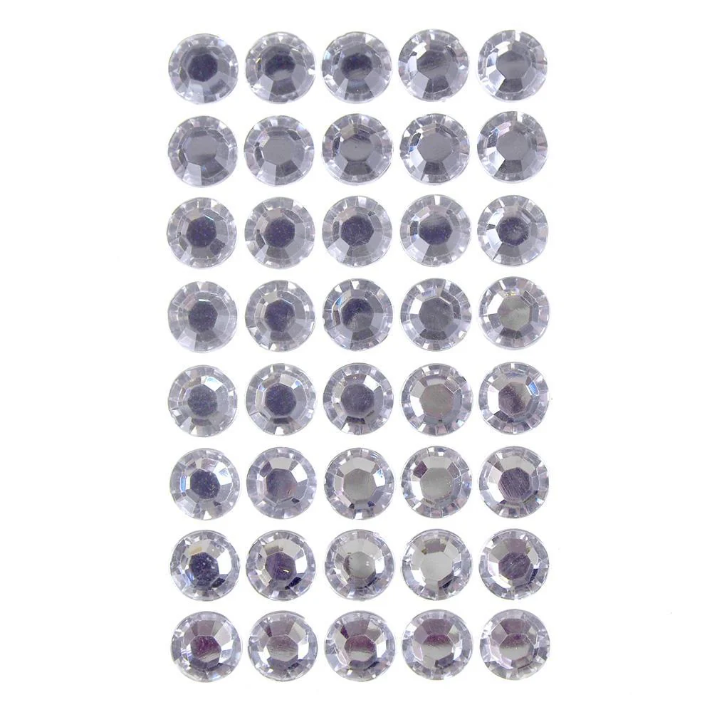 Round Adhesive Diamond Gem Stickers, 16mm - Image 2