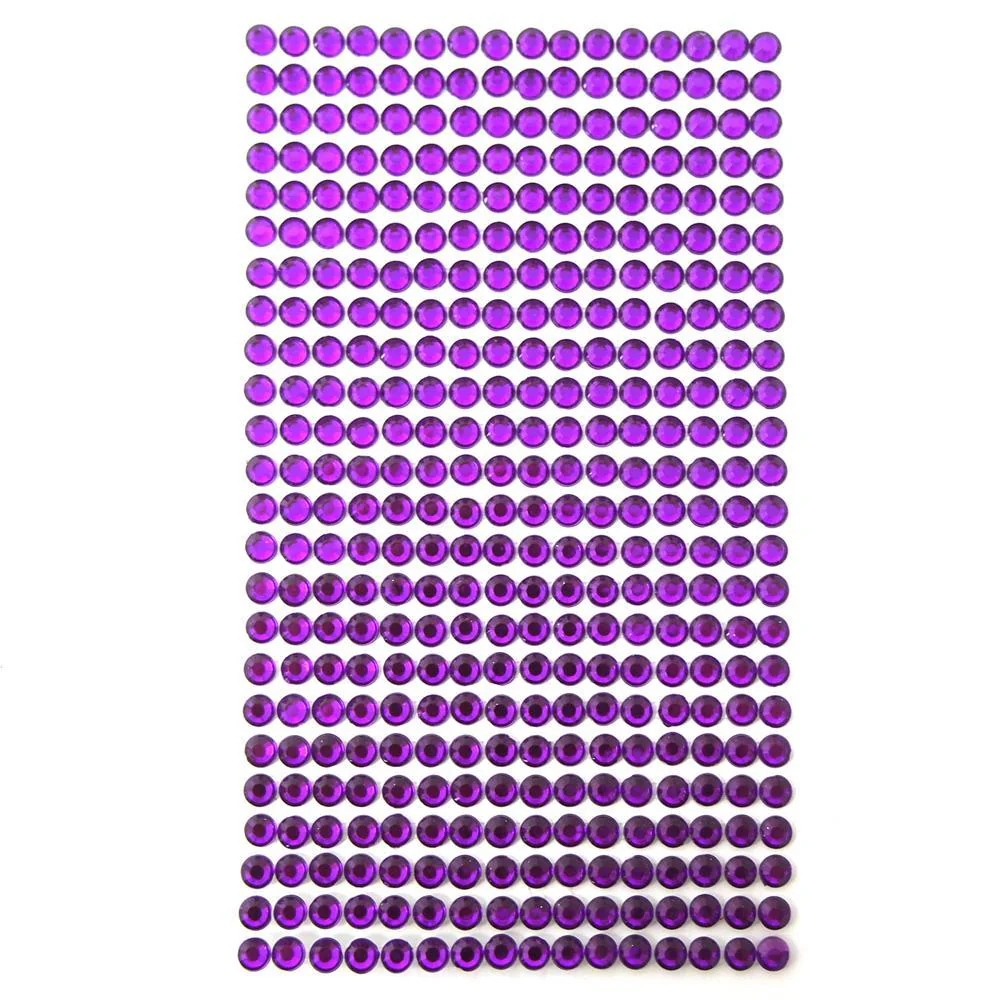 Round Adhesive Diamond Gem Stickers, 5mm - Image 2