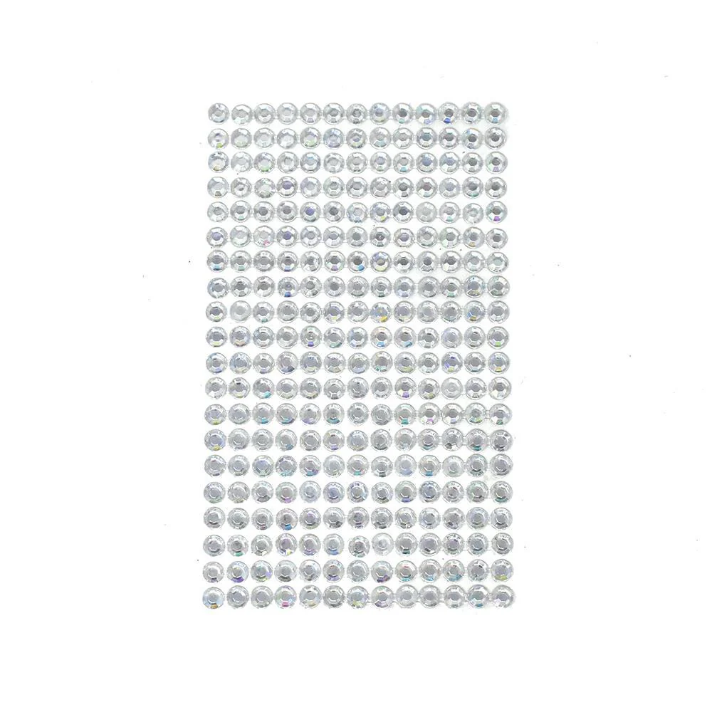 Round Adhesive Diamond Gem Stickers, 6mm - Image 3