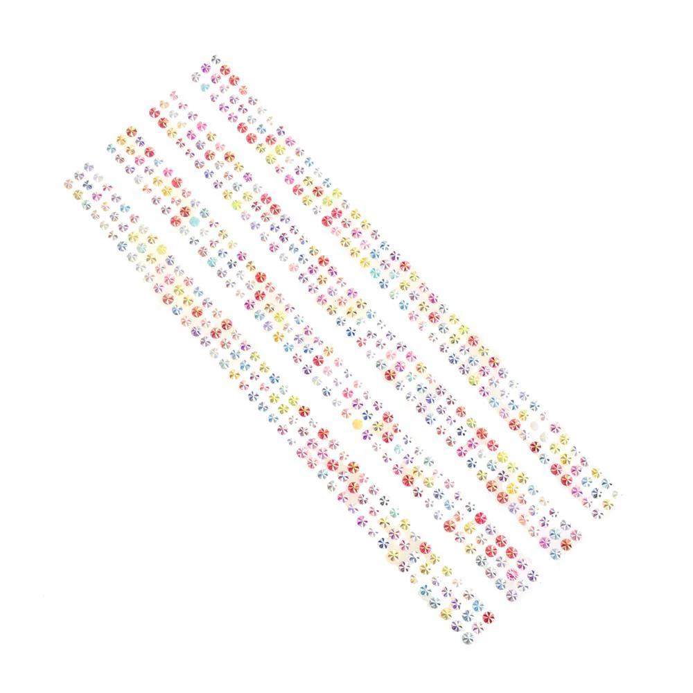 Round Diamond Cut Gemstone Ribbon Sticker, 5mm - Image 4