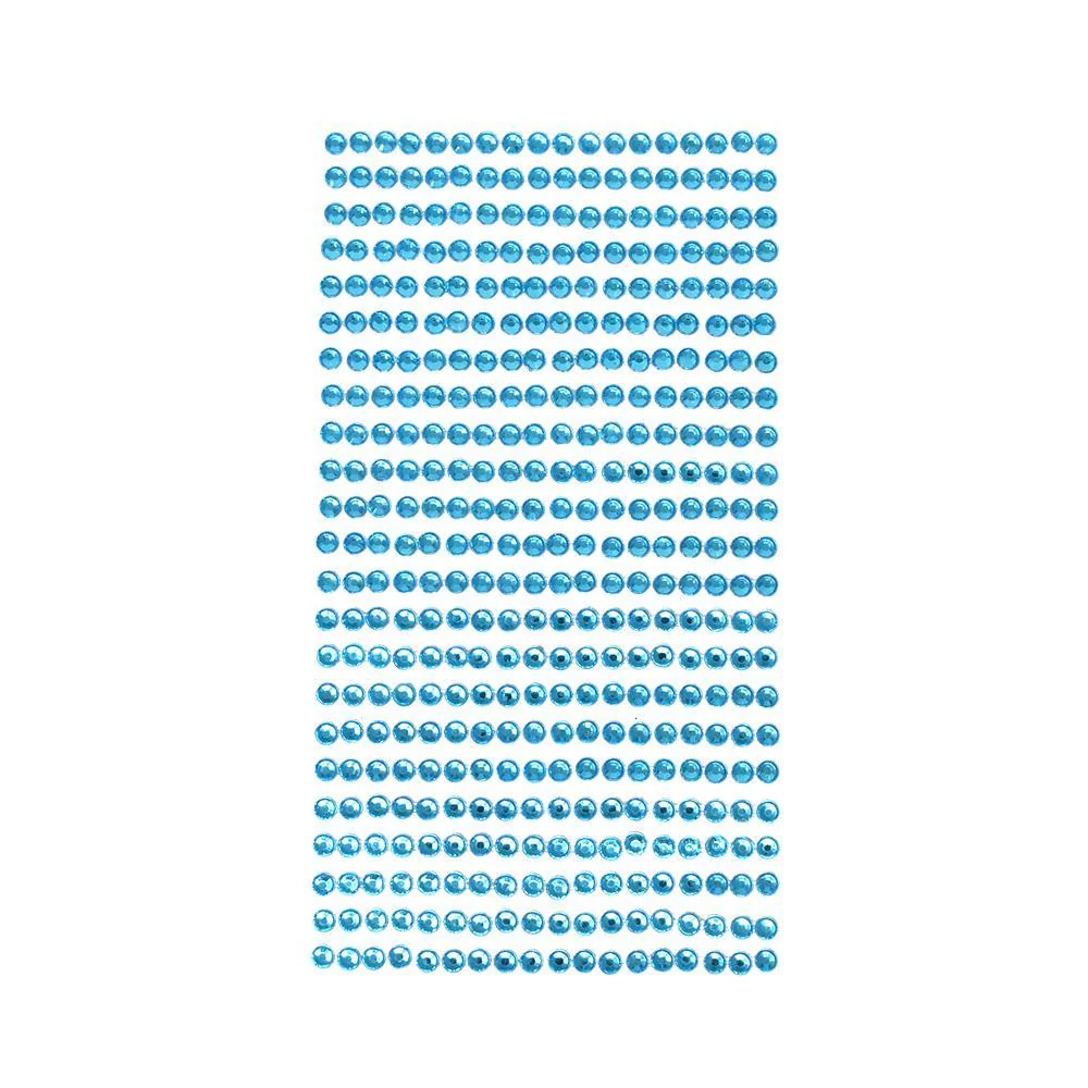 Round Rhinestone Gems Sticker Strips, 1/8-inch, 23-count - Image 3