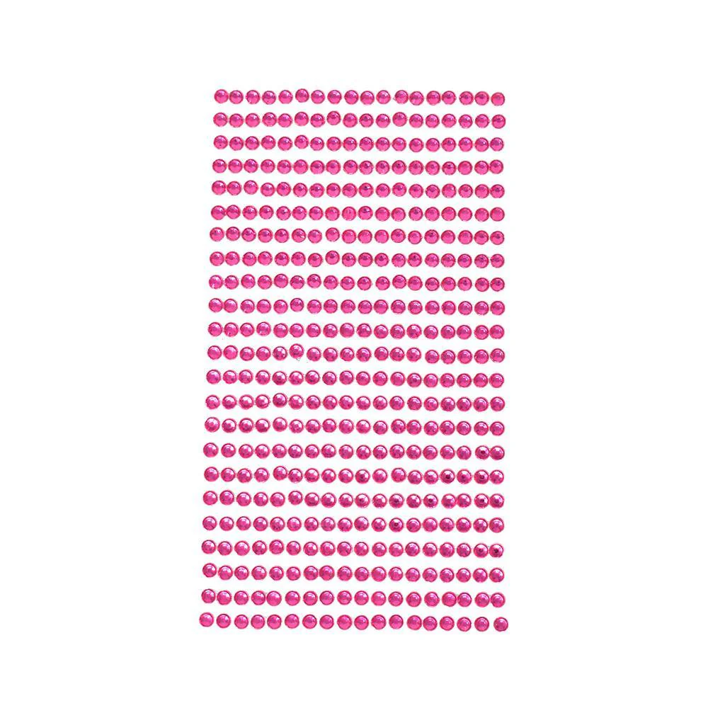 Round Rhinestone Gems Sticker Strips, 1/8-inch, 23-count - Image 4