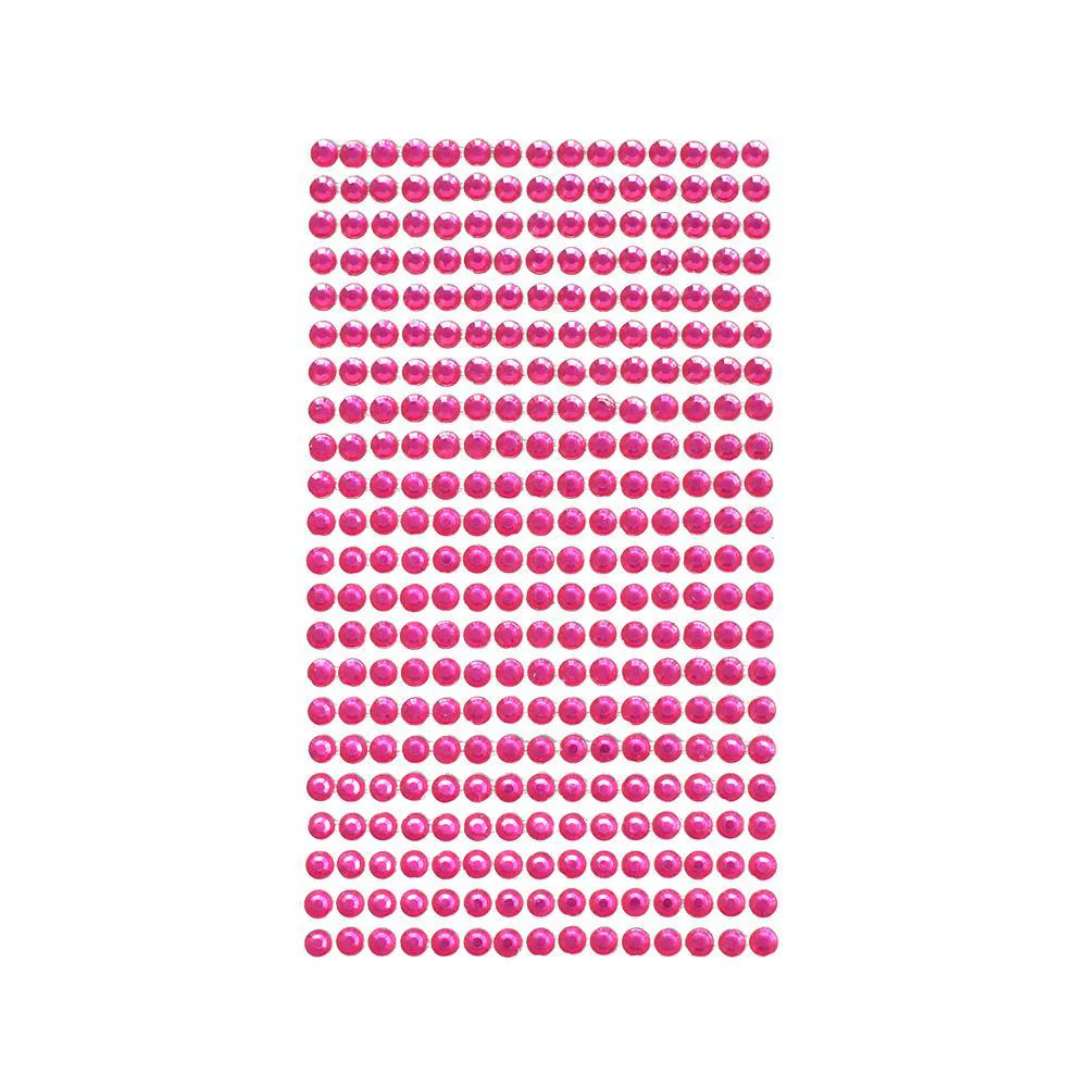 Round Rhinestone Gems Sticker Strips, 3/16-inch, 22-count - Image 3