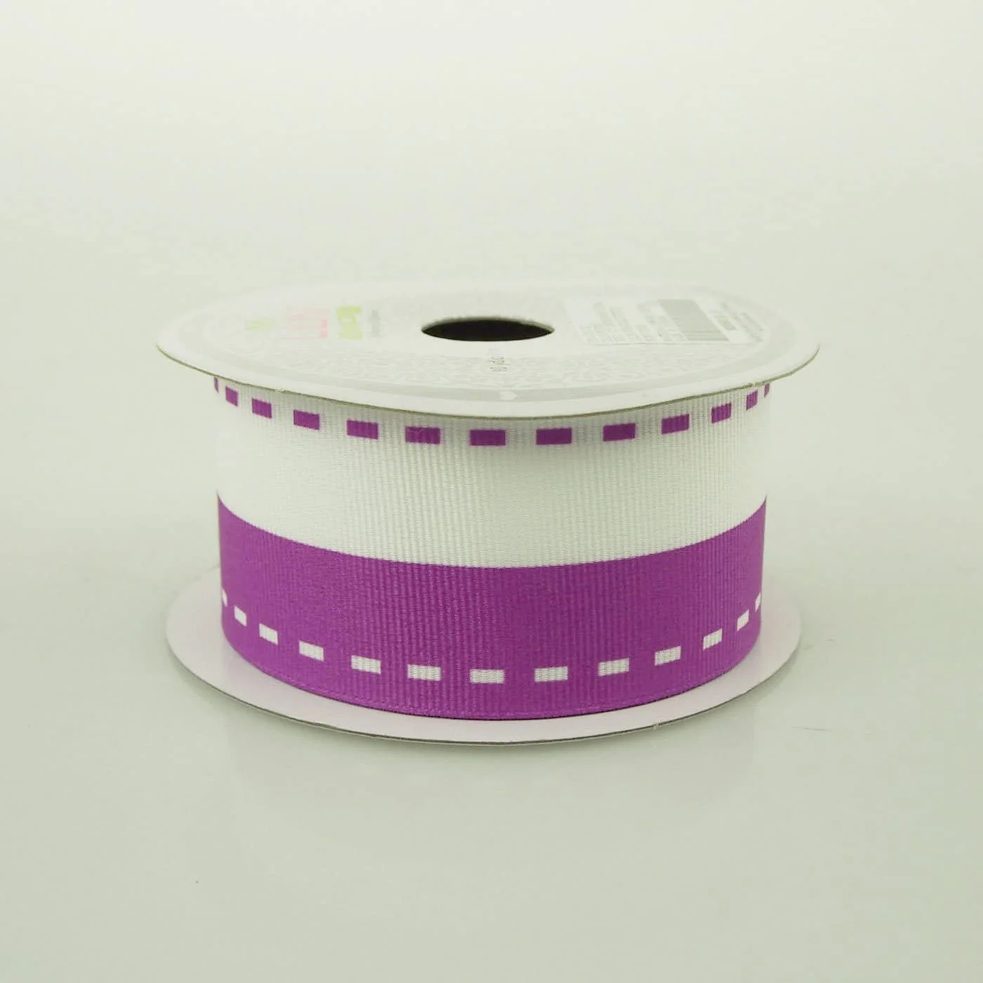 Saddle Stitch White Grosgrain Ribbon, 1-1/2-inch, 10-yard - Image 3