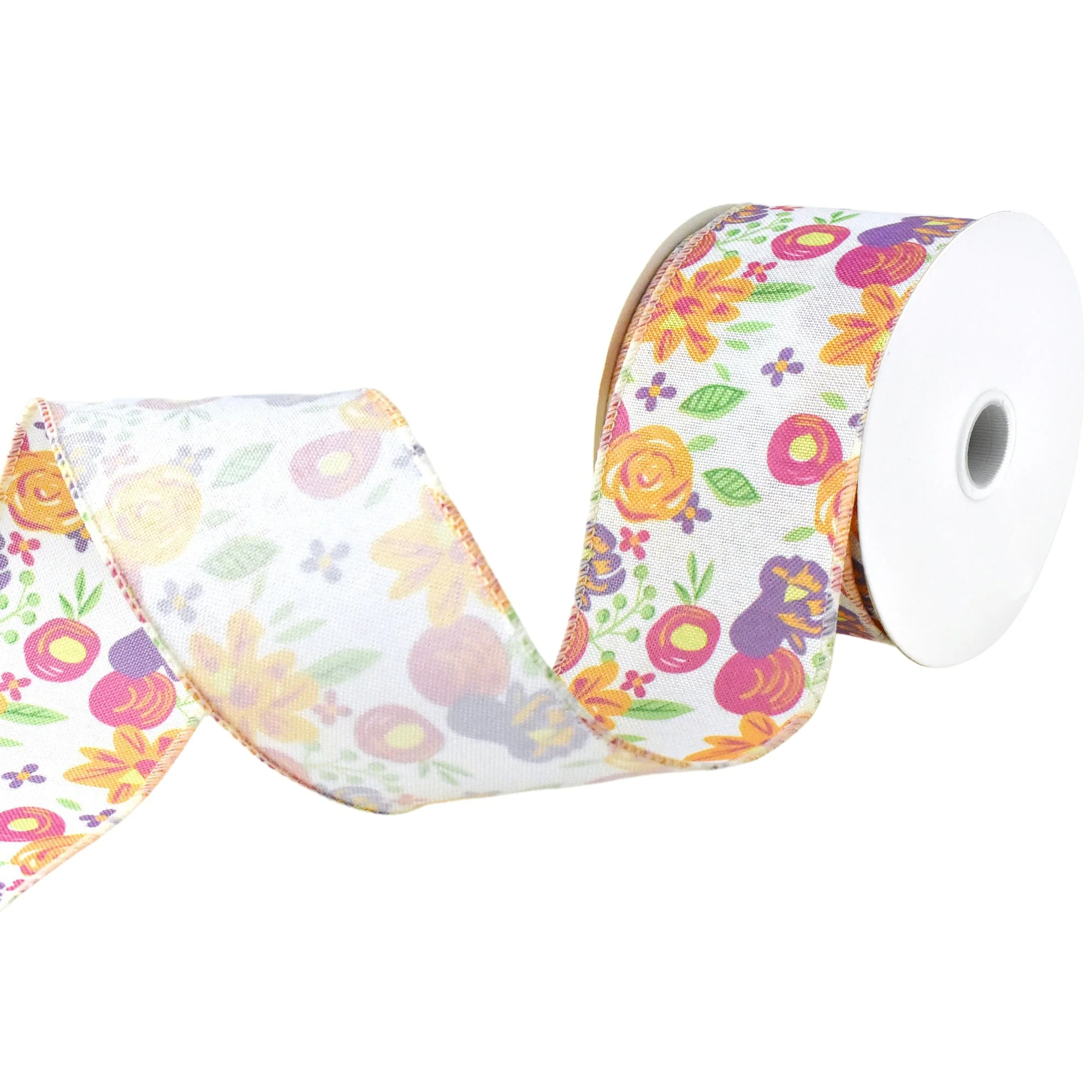 Sahara Floral Wired Ribbon, 2-1/2-Inch, 10-Yard - Image 3