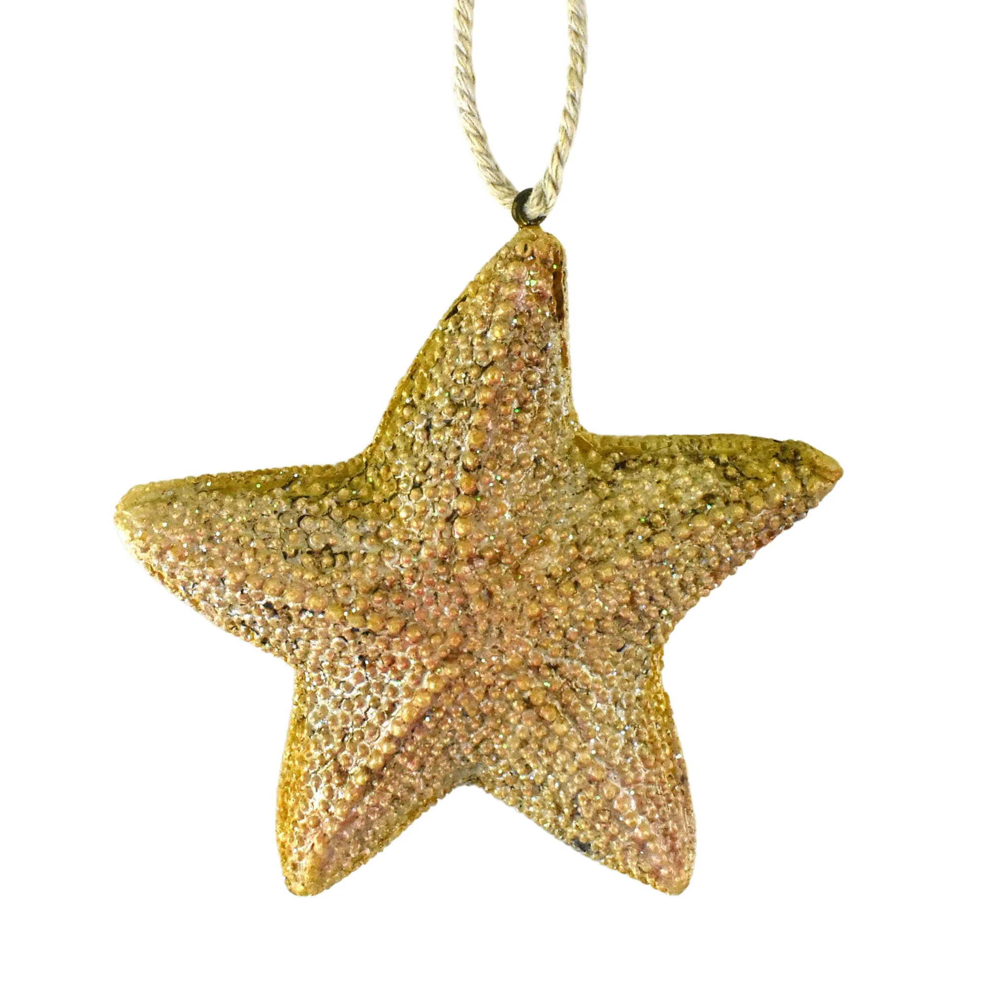 Sand Dollar and Starfish Glitter Christmas Ornaments, 3-1/4-Inch, 2-Piece - Image 3