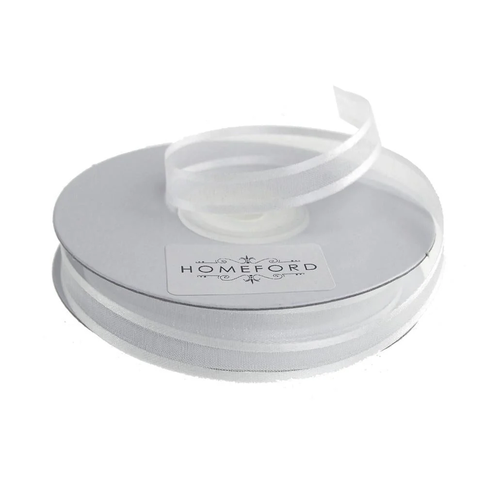 Satin-Edge Sheer Organza Ribbon, 3/8-inch, 25-yard - Image 3