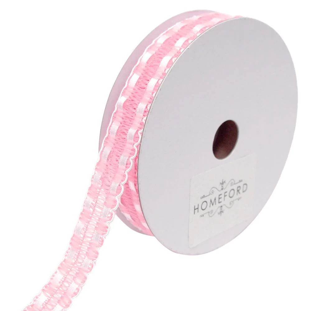 Satin Weaved Crochet Ribbon with Scalloped Edge, 7/8-inch, 10-yard - Image 2