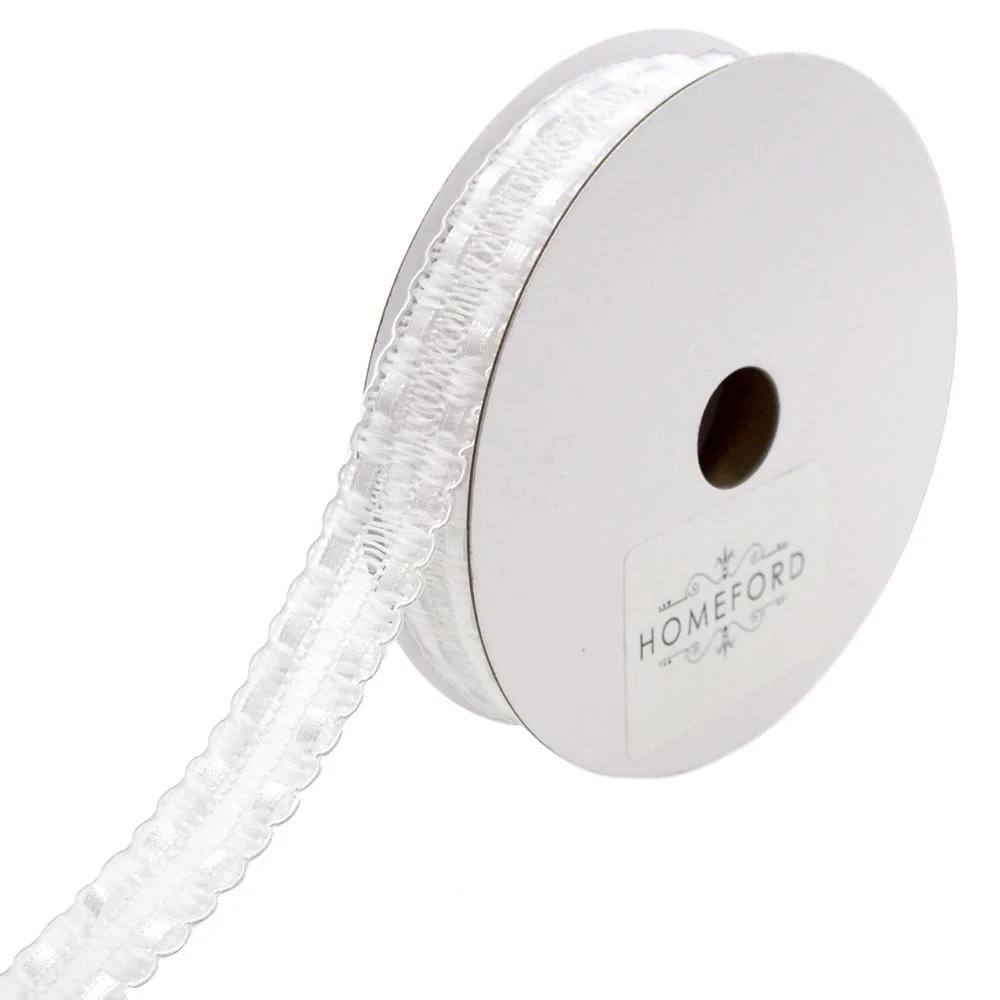 Satin Weaved Crochet Ribbon with Scalloped Edge, 7/8-inch, 10-yard - Image 6