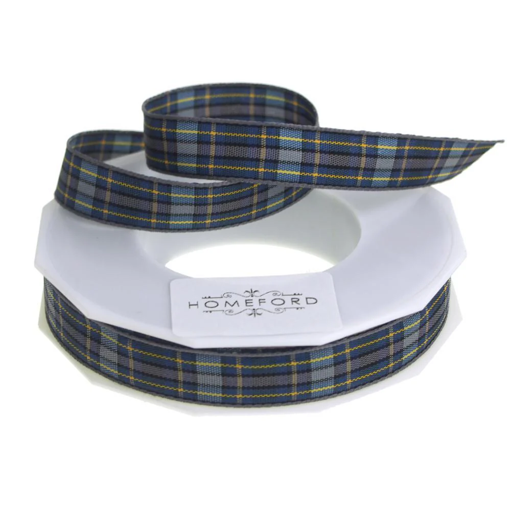 School Plaid Polyester Ribbon, 5/8-Inch, 20 Yards - Image 3
