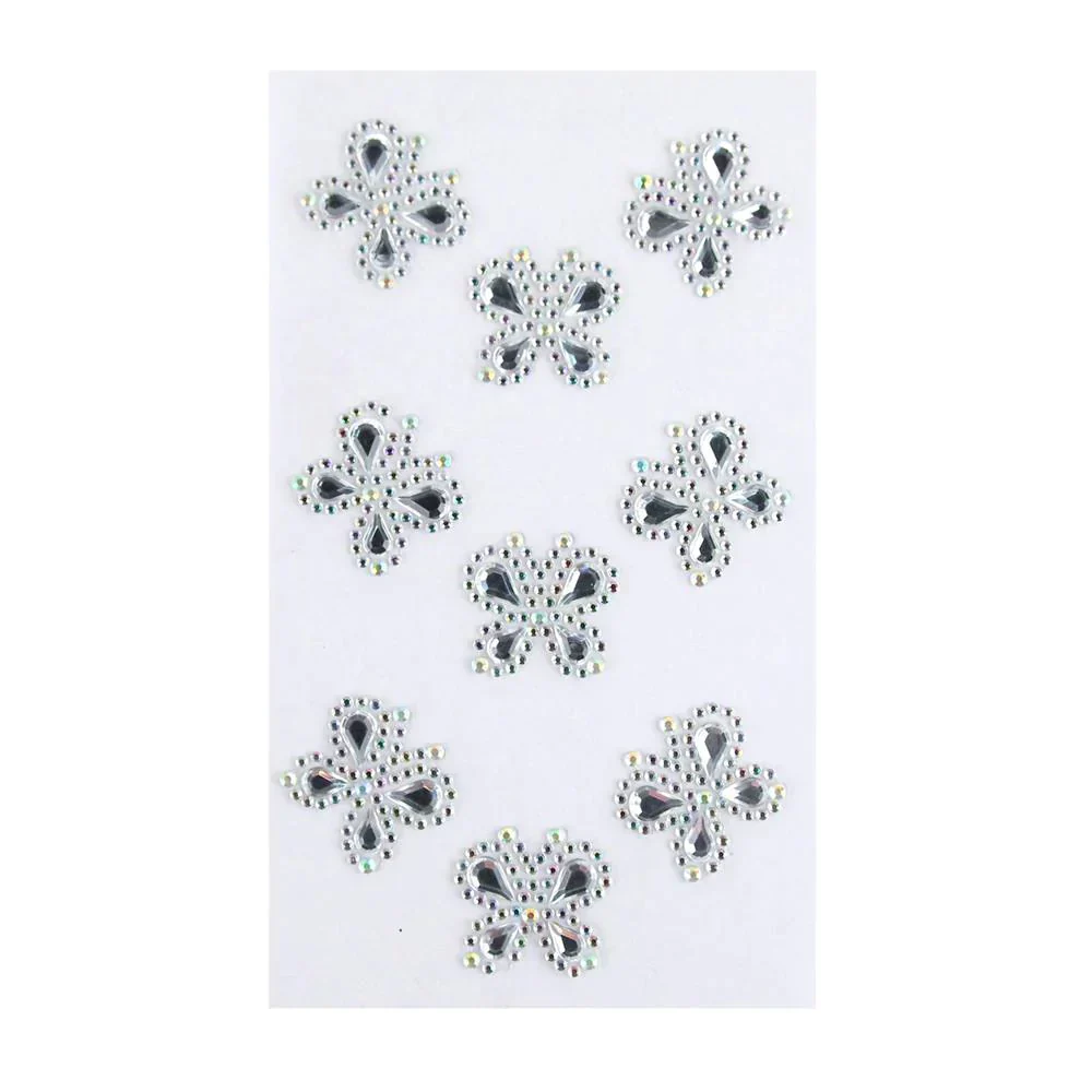 Self Adhesive Butterfly Rhinestone Stickers, 9-count - Image 5