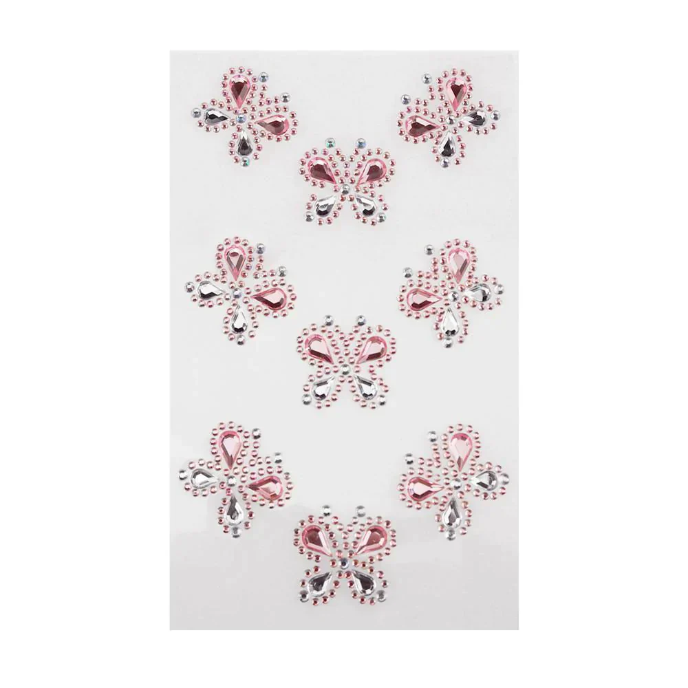 Self Adhesive Butterfly Rhinestone Stickers, 9-count - Image 7