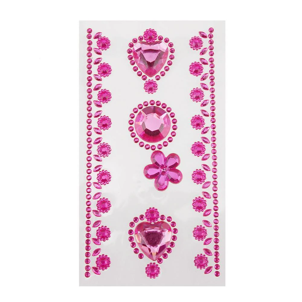 Self-Adhesive Rhinestone Stickers, Circle/Flower/Hearts, 6-count - Image 6