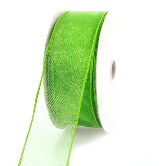 Sheer Chiffon Ribbon Wired Edge, 1-1/2-inch, 25-yard - Image 11