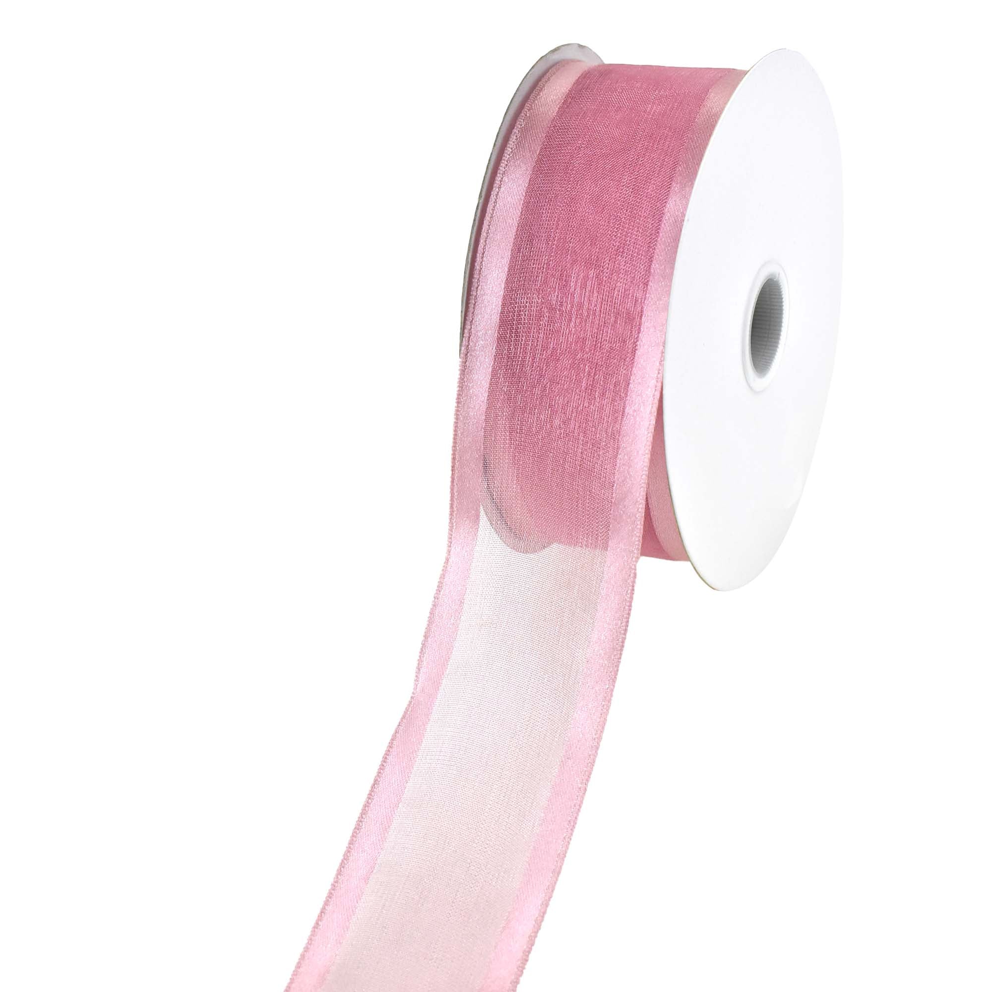 Sheer Organza with Satin Wired Edge Ribbon, 1-1/2-inch, 25-yard - Image 3