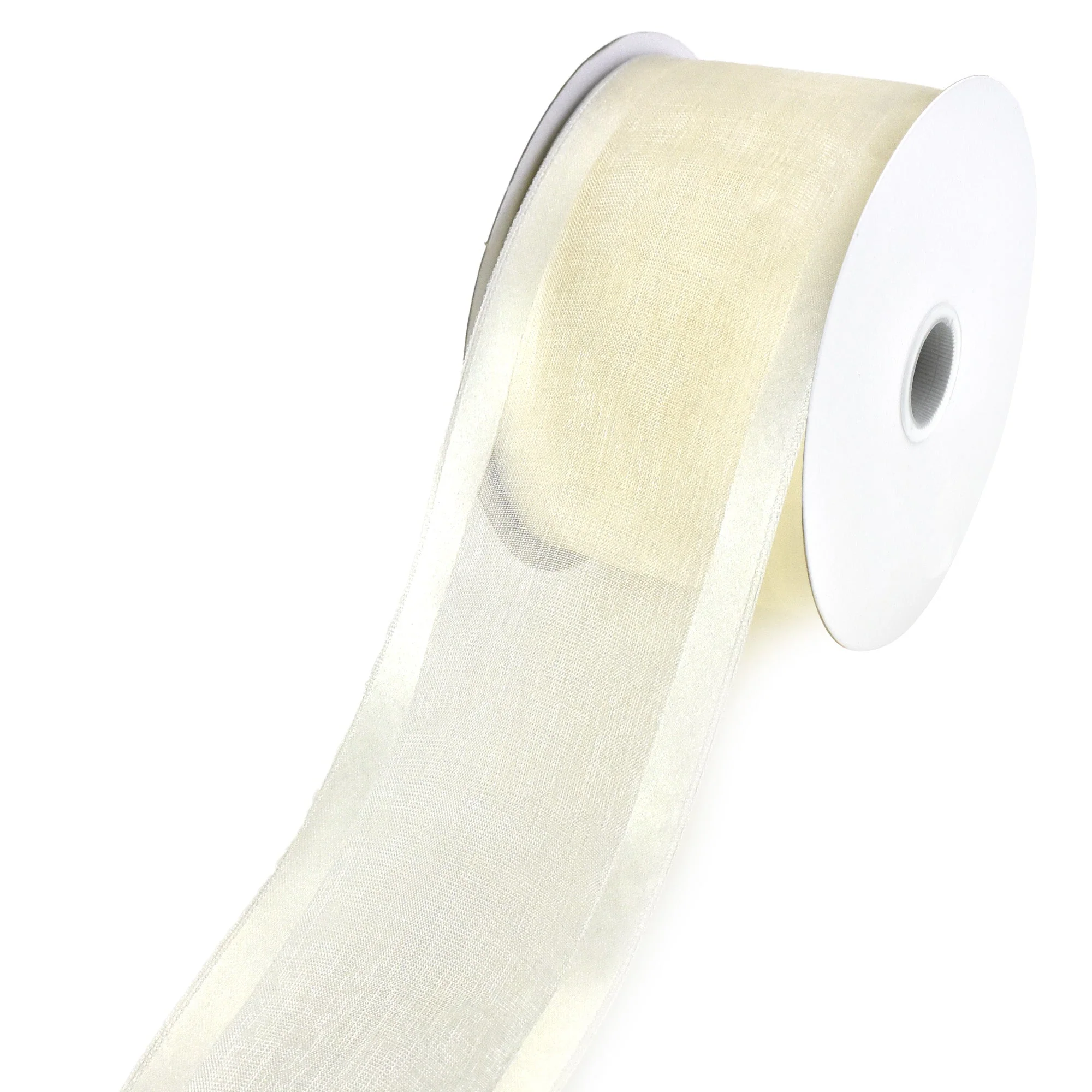 Sheer Organza with Satin Wired Edge Ribbon, 2-1/2-inch, 25-yard - Image 3